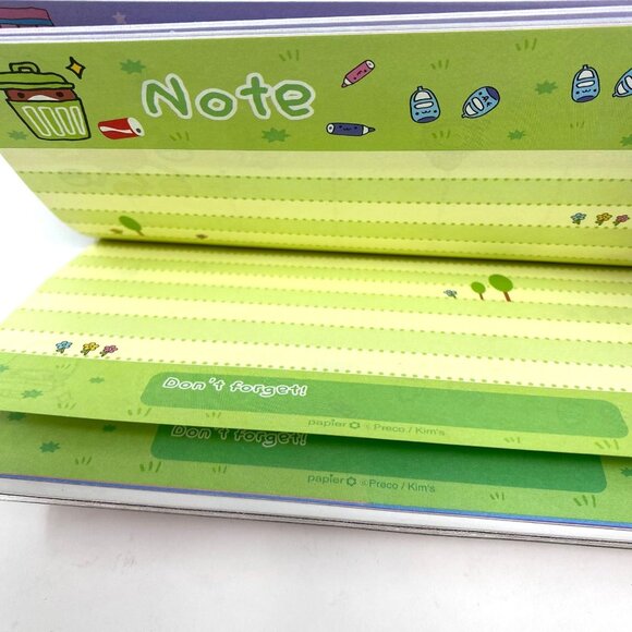 Korean Stationery Papier Strawberry Rabbit Mini Calendar Agenda Book Vintage - Picture 7 of 11